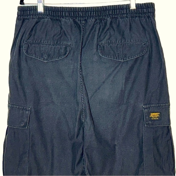 Carhartt WIP Camper Pant, Black Stone Washed, with 6 Pockets, Size XL - Picture 6 of 14